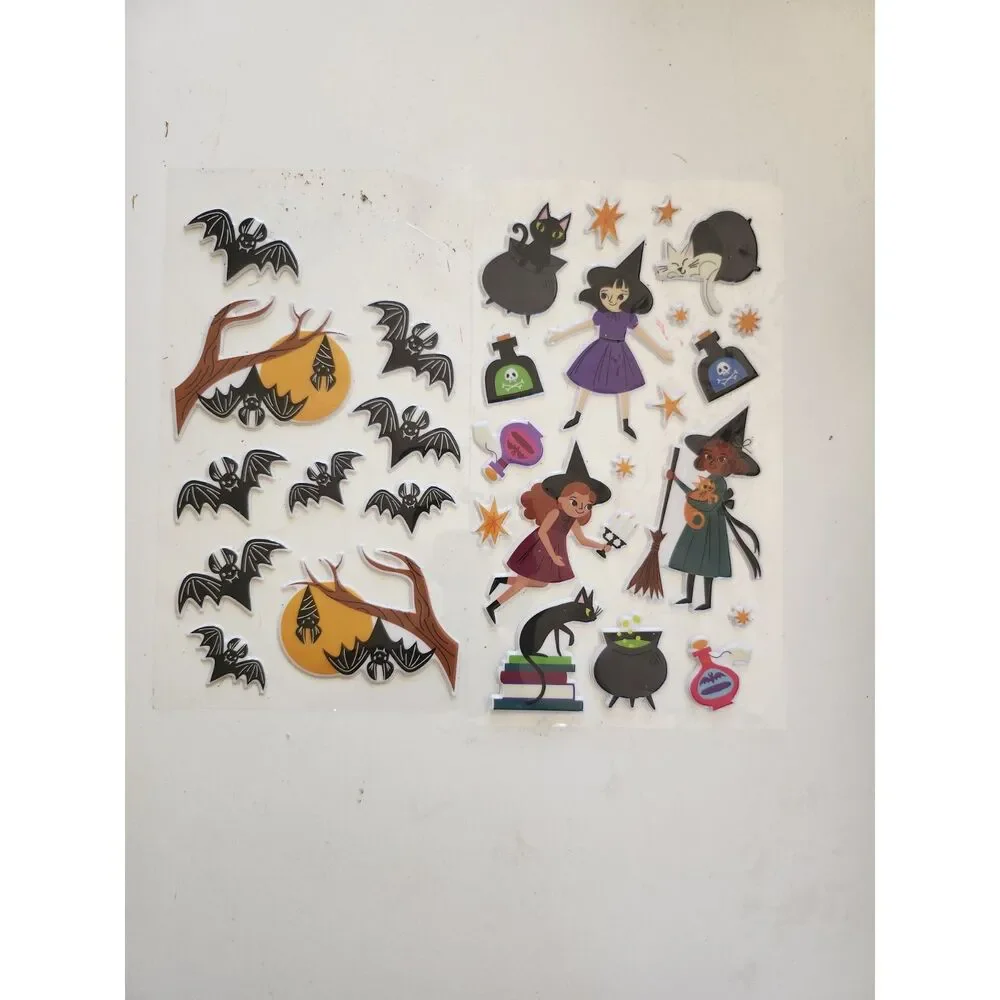Halloween Invitation, Mixed Media, Junk Journals, Scrapbooking Stickers B1
